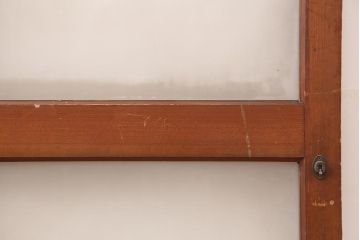 レトロ建具　昭和中期　シンプルなデザインで合わせやすいガラス戸2枚セット(引き戸)(R-045843)