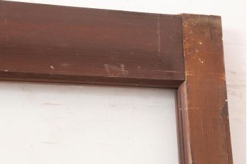 レトロ建具　昭和中期　シンプルなデザインで合わせやすいガラス戸2枚セット(引き戸)(R-045843)