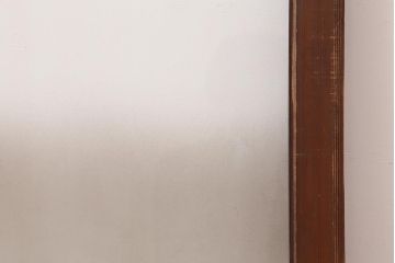 レトロ建具　昭和中期　シンプルなデザインで合わせやすいガラス戸2枚セット(引き戸)(R-045843)