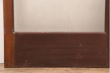 レトロ建具　昭和中期　シンプルなデザインで合わせやすいガラス戸2枚セット(引き戸)(R-045843)