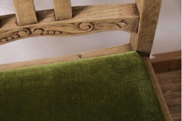 アンティーク家具　イギリスアンティーク　ストリップド(剥離)　オーク材　バルボスレッグのダイニングチェア(椅子)(R-045847)