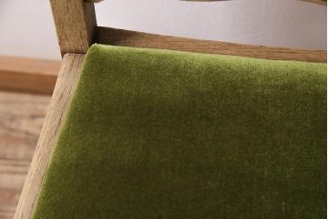 アンティーク家具　イギリスアンティーク　ストリップド(剥離)　オーク材　バルボスレッグのダイニングチェア(椅子)(R-045848)
