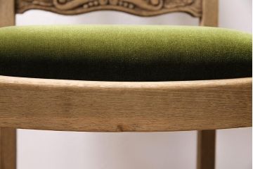 アンティーク家具　イギリスアンティーク　ストリップド(剥離)　オーク材　バルボスレッグのダイニングチェア(椅子)(R-045848)