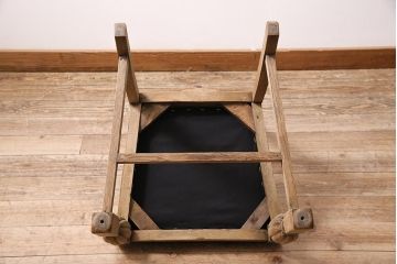 アンティーク家具　イギリスアンティーク　ストリップド(剥離)　オーク材　バルボスレッグのダイニングチェア(椅子)(R-045848)