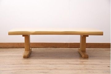 中古　柏木工(KASHIWA・カシワ)　オーク材　木のぬくもり感じる座卓(定価約16万円)(ローテーブル)(R-045849)