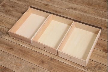 ラフジュ工房オリジナル　古建具リメイク　結霜ガラス　レトロな雰囲気を高める戸棚(収納棚、食器棚、キャビネット)(R-045850)