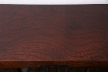 中古　岩谷堂箪笥　　太い格子が目を引く食器棚(水屋箪笥、茶棚、収納棚、キャビネット)(定価約70万円)