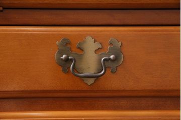 中古　横浜クラシック家具　ダニエル(Daniel)　アーリーアメリカン　気品漂うライティングビューロー(ワークデスク、机、在宅ワーク、在宅用チェスト)(R-045852)