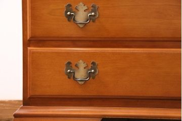 中古　横浜クラシック家具　ダニエル(Daniel)　アーリーアメリカン　気品漂うライティングビューロー(ワークデスク、机、在宅ワーク、在宅用チェスト)(R-045852)