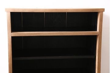 アンティーク家具　ストリップド(剥離)　組子がおしゃれな和風の戸棚(収納棚、水屋箪笥)(R-045853)