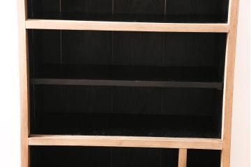 アンティーク家具　ストリップド(剥離)　組子がおしゃれな和風の戸棚(収納棚、水屋箪笥)(R-045853)