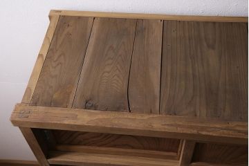 アンティーク家具　ストリップド(剥離)　組子がおしゃれな和風の戸棚(収納棚、水屋箪笥)(R-045853)