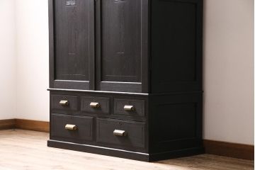 アンティーク家具　大正ロマン　ナラ材　上手物のシックなワードローブ(クローゼット)(R-045856)