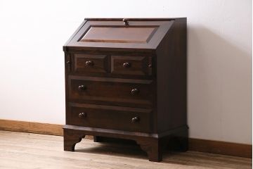 ビンテージ家具　松本民芸家具　#33A型　コンパクトなライティングビューロー(机、在宅ワーク、在宅用デスク)(定価約29万円)(R-045858)