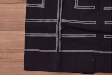 大正〜昭和初期　未使用　古い藍染木綿半纏(古布、呉服店) (R-045906)