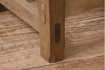 アンティーク家具　昭和初期　ストリップド(剥離)　カシ材　懐かしさ感じるスクールチェア(木製チェア、椅子、板座チェア)(R-045911)
