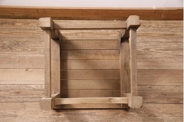 アンティーク家具　昭和初期　ストリップド(剥離)　カシ材　懐かしさ感じるスクールチェア(木製チェア、椅子、板座チェア)(R-045911)