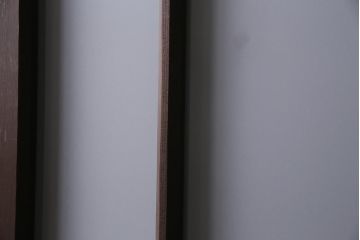 アンティーク建具　大正ロマン　色ガラスがおしゃれな木製ドア(ガラス扉)(R-045914)