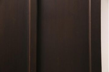 アンティーク建具　大正ロマン　色ガラスがおしゃれな木製ドア(ガラス扉)(R-045914)