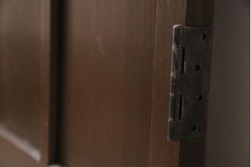 アンティーク建具　大正ロマン　色ガラスがおしゃれな木製ドア(ガラス扉)(R-045914)