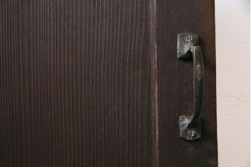 アンティーク建具　大正ロマン　色ガラスがおしゃれな木製ドア(ガラス扉)(R-045914)