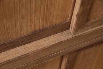 アンティーク家具　桐材　たくさんの棚板が魅力の重ね戸棚(収納棚、キャビネット)(R-045916)