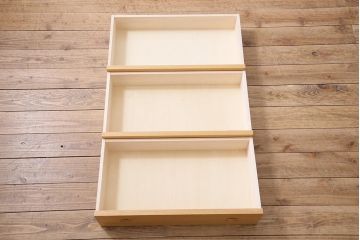中古　IDC大塚家具　杜シリーズ　ナラ材　木の風合いを活かしたデザインが魅力の電話台(サイドチェスト、引き出し、収納棚)(R-045917)