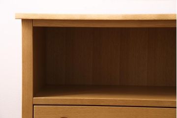 中古　IDC大塚家具　杜シリーズ　ナラ材　木の風合いを活かしたデザインが魅力の電話台(サイドチェスト、引き出し、収納棚)(R-045917)