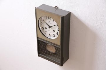 アンティーク時計　AICHI(アイチ、愛知時計電機)　30DAY　Super Eight　手巻き式掛け時計(柱時計、振り子時計)(R-045922)