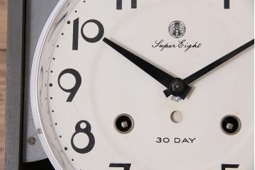 アンティーク時計　AICHI(アイチ、愛知時計電機)　30DAY　Super Eight　手巻き式掛け時計(柱時計、振り子時計)(R-045922)