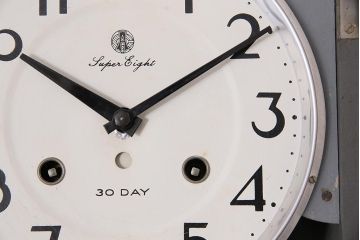 アンティーク時計　AICHI(アイチ、愛知時計電機)　30DAY　Super Eight　手巻き式掛け時計(柱時計、振り子時計)(R-045922)