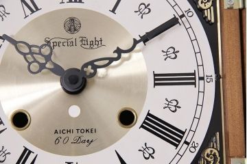 ヴィンテージ時計　昭和後期　愛知時計電機(アイチ、AICHI)　special Eight　60DAY　電池式掛け時計(振り子時計、ビンテージ)(R-045923)