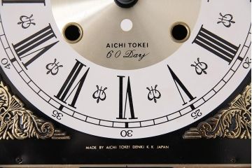 ヴィンテージ時計　昭和後期　愛知時計電機(アイチ、AICHI)　special Eight　60DAY　電池式掛け時計(振り子時計、ビンテージ)(R-045923)