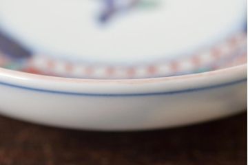 江戸期　古伊万里　花鳥図　色絵小皿3枚セット(R-045936)
