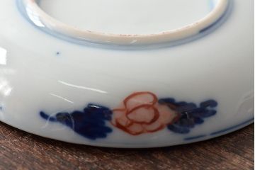 江戸期　古伊万里　花鳥図　色絵小皿2枚セット(R-045937)