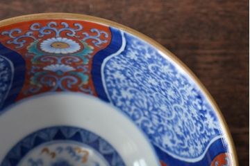 柿右衛門　深鉢2点　徳利1点(染付、渦福龍図、和食器)(R-045941)