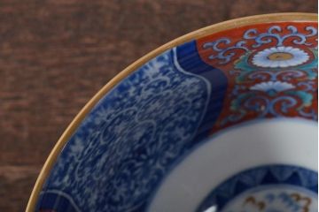 柿右衛門　深鉢2点　徳利1点(染付、渦福龍図、和食器)(R-045941)