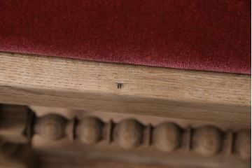 アンティーク家具　イギリスアンティーク　ストリップド(剥離)　オーク材　凝った意匠のダイニングチェア(椅子)(R-045945)