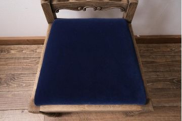 アンティーク家具　イギリスアンティーク　ストリップド(剥離)　オーク材　凝った意匠のダイニングチェア(椅子)(R-045946)