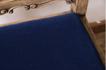 アンティーク家具　イギリスアンティーク　ストリップド(剥離)　オーク材　凝った意匠のダイニングチェア(椅子)(R-045946)