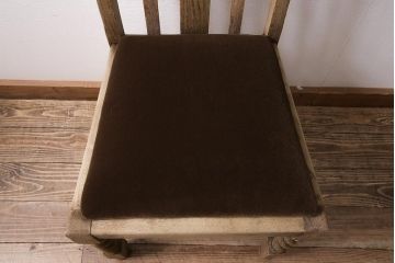 アンティーク家具　イギリスアンティーク　ストリップド(剥離)　オーク材　素朴な木味のダイニングチェア(椅子)(R-045948)
