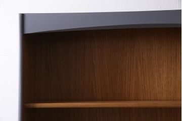 ヴィンテージ家具　北欧ビンテージ　ペイント　イギリス　nathan社(ネイサン)　チーク材　グレーのペイントが可愛らしいウォールユニット(キャビネット、棚)(R-045951)