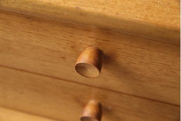 ヴィンテージ家具　北欧ビンテージ　ペイント　イギリス　nathan社(ネイサン)　チーク材　グレーのペイントが可愛らしいウォールユニット(キャビネット、棚)(R-045951)