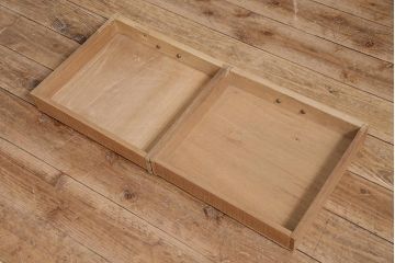 アンティーク家具　昭和初期　ストリップド(剥離)　栓材　ナチュラルな風合いの文机(ローテーブル、センターテーブル)(R-045955)