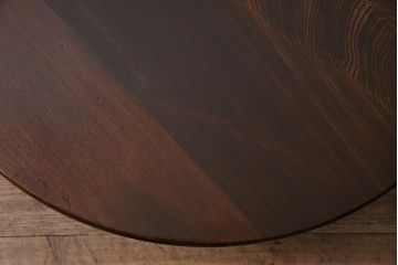 アンティーク家具　和製アンティーク　昭和初期　栓材　濃い木色が魅力的なちゃぶ台(座卓、ローテーブル、折りたたみテーブル)(R-045956)