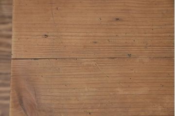 アンティーク家具　ストリップド(剥離)　ヒノキ材　白木の風合いが魅力の平机(文机)(R-045957)