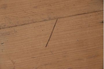 アンティーク家具　ストリップド(剥離)　ヒノキ材　白木の風合いが魅力の平机(文机)(R-045957)