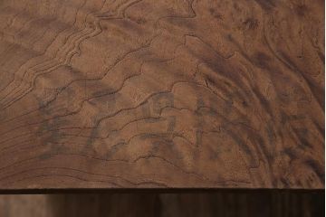 アンティーク家具　ストリップド(剥離)　総ケヤキ材　杢目が美しい平机(座机)(R-045958)