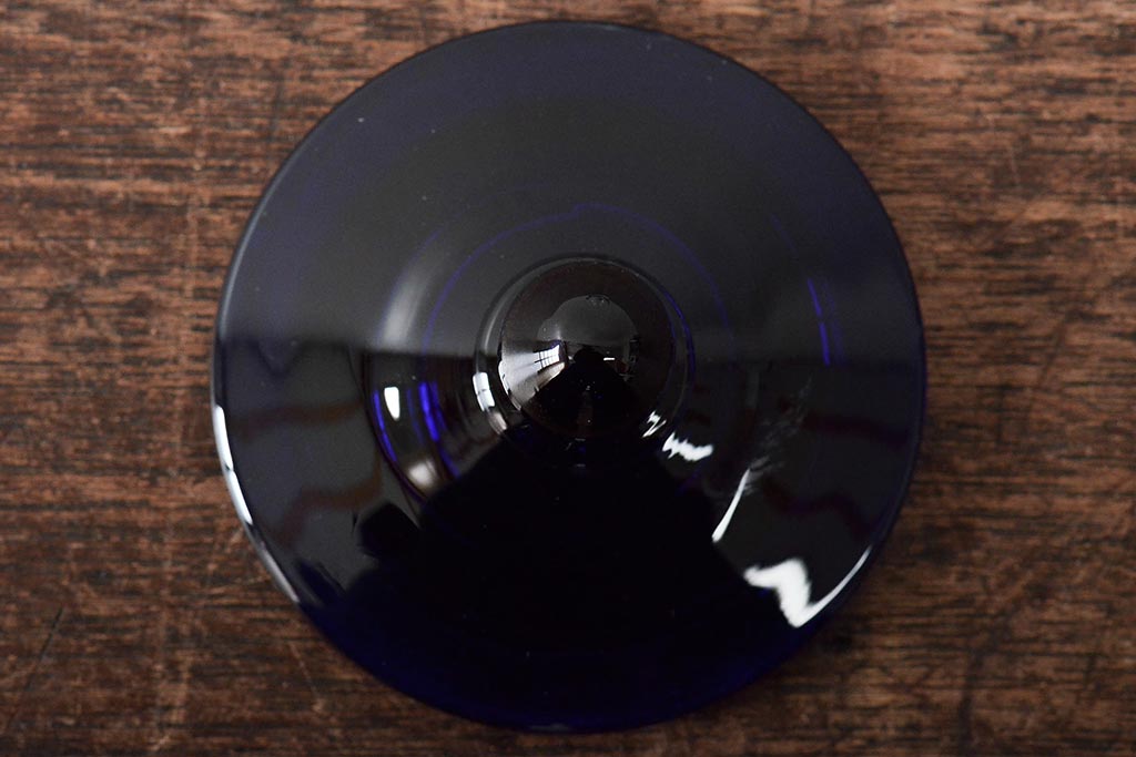 船木倭帆(Shizu)　蓋物(キャンディーポット、ガラス、作家物、吹きガラス)(R-045960)