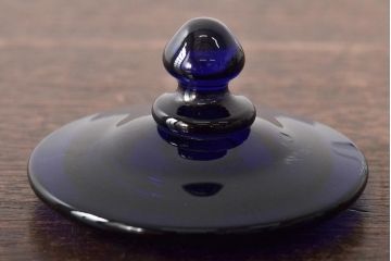 船木倭帆(Shizu)　蓋物(キャンディーポット、ガラス、作家物、吹きガラス)(R-045960)